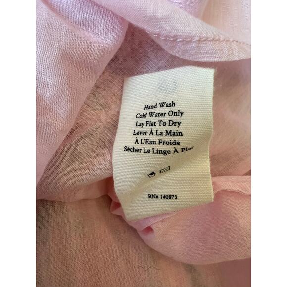 LoveShackFancy 🌷 Cottagecore Pink Floral Embroidered Lace Rare Midi Dress sz 0 - Picture 12 of 15